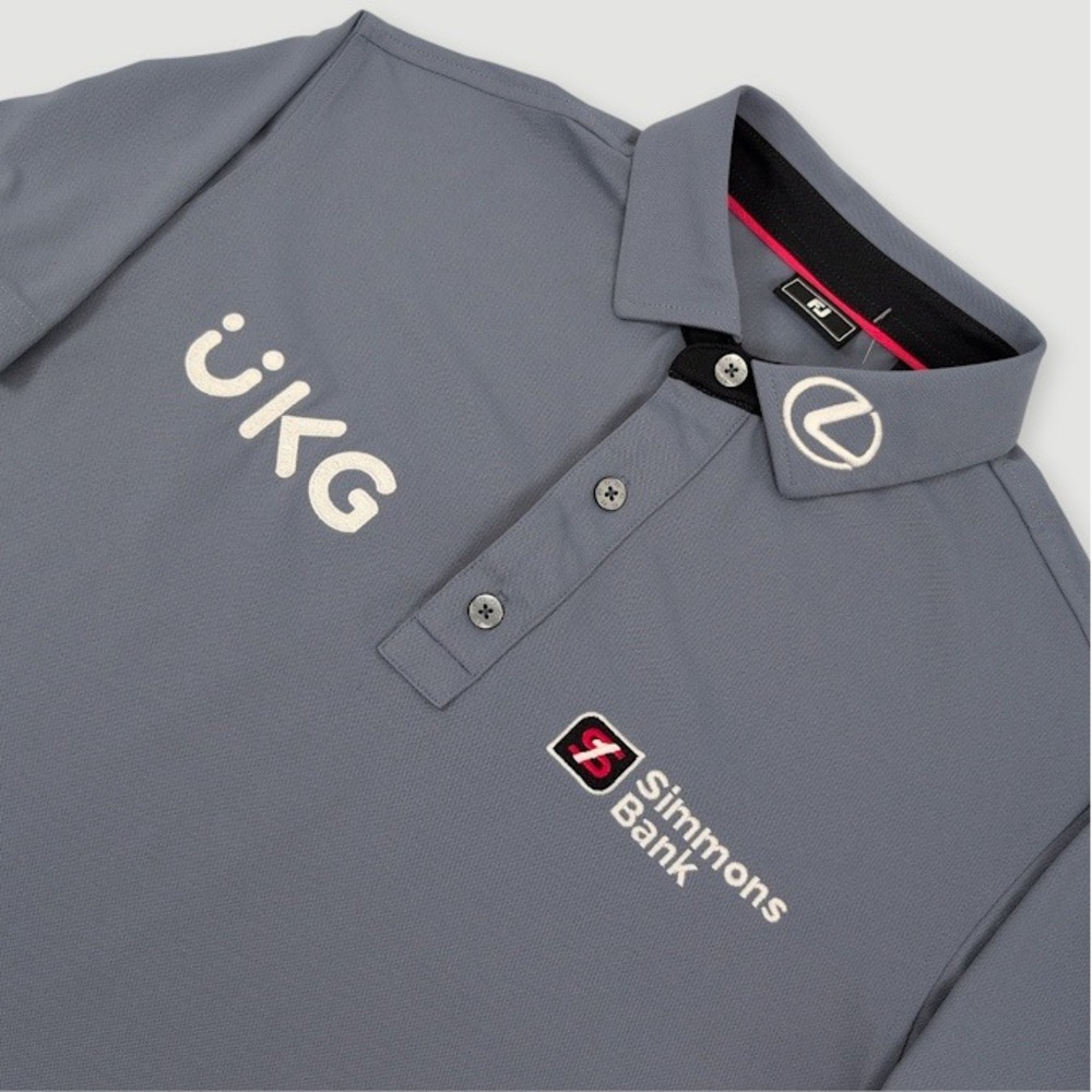 FootJoy x Will Zalatoris Tour Issue Golf Polo Mens Small Gray Athletic Fit